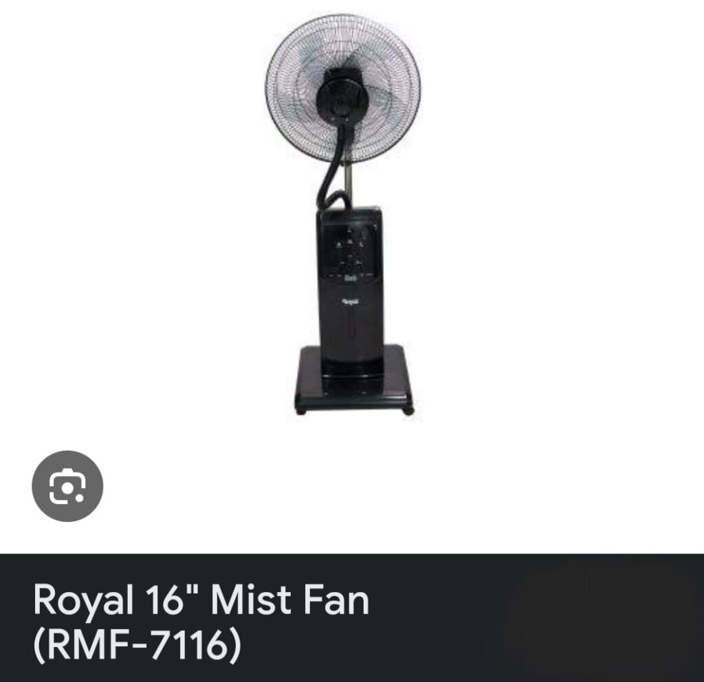 16 inch and 5 blades mist fan 025