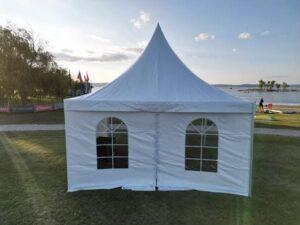 A 16ftx16ft pagoda tent with side windows 